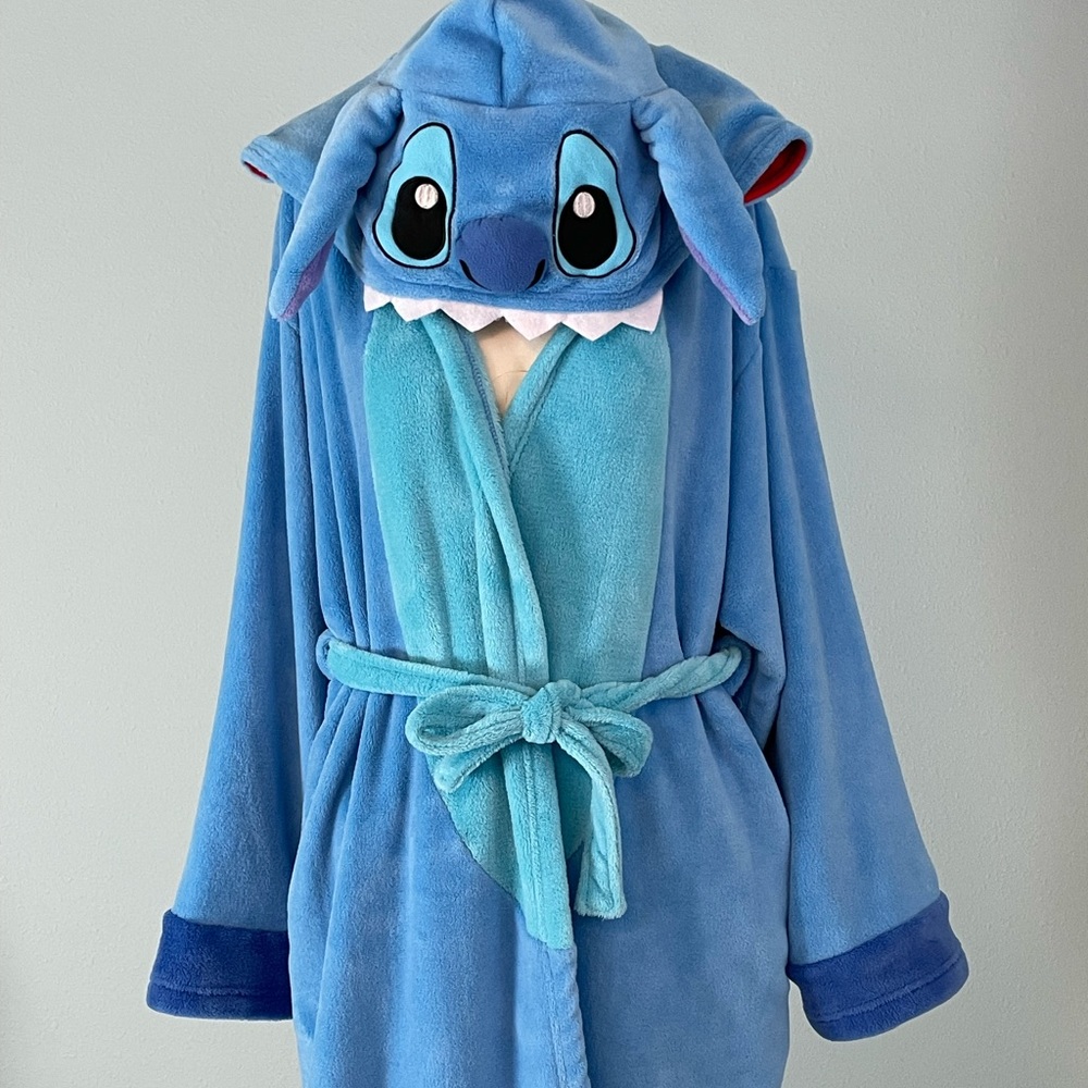 Disney Lilo & Stitch Hooded Plush Robe for Adults